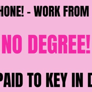 Non Phone Work From Home Job | No Degree | Get Paid To Key In Data | Online Jobs Hiring Now
