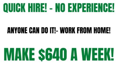 Quick Hire Work From Home Job | No Experience | Anyone Can Do This | $640 A Week | Online Job