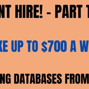 Urgent Hire - Part Time Work From Home Job  | Make Up To $700 A Week | Updating Databases Online Job