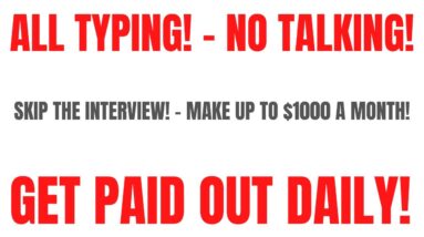 All Typing - No Talking | Skip The Interview! Daily Pay | Non Phone Work From Home Job | Online Jobs