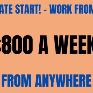 Immediate Start | $800 A Week | Live Anywhere In The USA Work From Home Job | Online Job | Remote