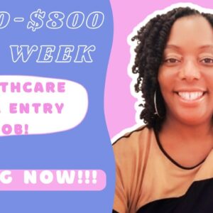 Non Phone!!! $640-$800 Per Week Healthcare Data Entry| Work From Home Job| Full Time Job