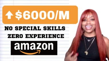 HIRE YOURSELF & MAKE ⬆️ $6000 MONTHLY ON AMAZON ONLINE Premier 6:00 PM EST. 11/15