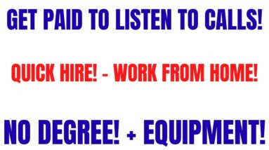 Get Paid To Listen To Calls | Quick Hire Work From Home Job | No Degree + Equipment Provided |Remote