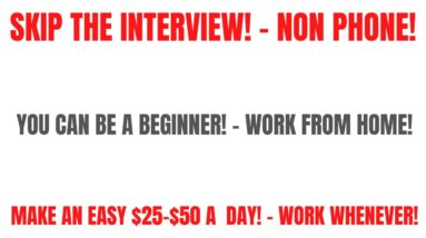 No Interview! |You Can Be A Beginner | Work Whenever | Make An Easy $25-$50 A Day Work From Home Job