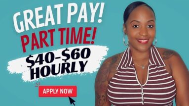 YES! $40-$60 HOURLY! PART TIME, FLEXIBLE HOURS! NATIONWIDE WORK FROM HOME JOB