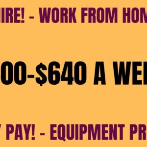 Fast Hire | Work From Home Job | $600-$640 A Week | Equipment Provided Work At Home Job Hiring Now