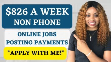 $826/WEEK NO PHONE WFH JOB I POST PAYMENTS ONLINE I MINIMAL EXPERIENCE *QUICK APPLICATION TUTORIAL*