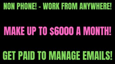 Non Phone Work From Home Job | Make Up To $6000+ A Month |Get Paid To Manage Emails Work At Home Job