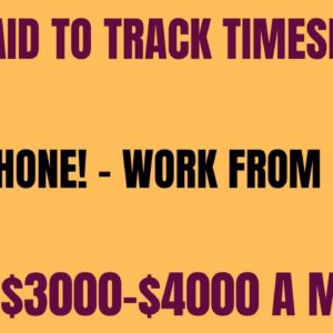 Get Paid To Track Timesheets | Non Phone - Work From Home Job Hiring Now | $3000 -$4000 A Month