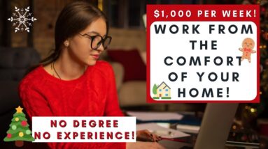 HIGH PAYING! $1,000 PER WK! WORKING FROM THE COMFORT OF YOUR HOME! NO DEGREE NO EXPERIENCE NEEDED