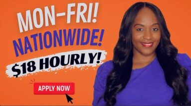 NATIONWIDE! MON-FRI SCHEDULE! $18 HOURLY WORK FROM HOME JOB!