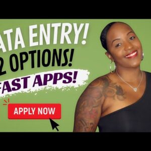 NEW DATA ENTRY WORK FROM HOME JOBS! 2 OPTIONS, FAST APPLICATIONS!