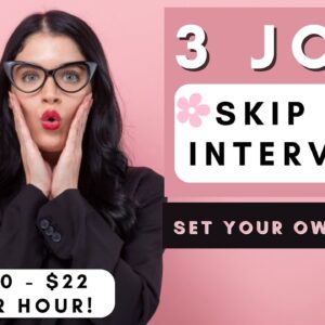 NEW! 3 REMOTE JOBS NO INTERVIEW REQUIRED! WEEKLY PAY! $20-$22 PER HR | WORK FROM HOME JOBS 2022