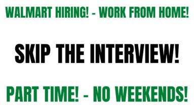 Walmart Hiring Work From Home Job ] Skip The Interview | Part Time No Weekends Online Job Hiring Now