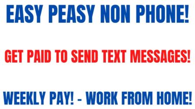 Easy Peasy Non Phone Work From Home Job | Get Paid To Send Text Messages | Weekly Pay | Online Job