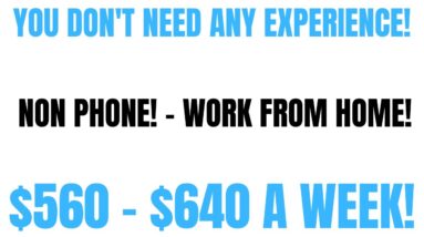 You Don't Need Any Experience! Non Phone Work From Home Job | $560-$640 A Week | Online Job Hiring