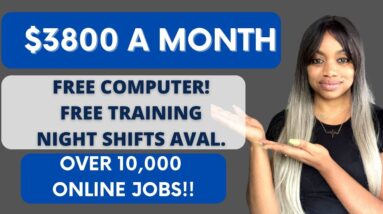 ITS BACK! HIRING 1000 PEOPLE URGENTLY! $3800 A MONTH! NATIONWIDE ONLINE JOBS & FREE COMPUTER FOR ALL