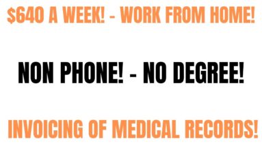 $640 A Week | Non Phone Work From Home Job | Hiring Now | Invoicing Medical Records Work At Home Job