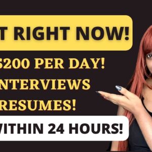 EASIEST $200 PER DAY! WORK WHEN YOU WANT! NO INTERVIEWS NO RESUMES NO STRESS! SAME DAY PAY! WFH