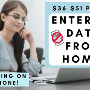 WON'T LAST! HIGH PAYING $36 - $51 DATA ENTRY REMOTE JOB *NO TALKING ON THE PHONE* LITTLE EXPERIENCE