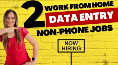 2 DATA ENTRY / TYPING Work From Home Jobs (Non-Phone) | No Degree Needed | USA & India