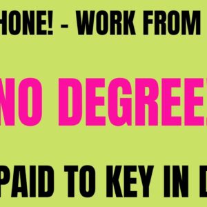 Non Phone Work From Home Job | No Degree | Keying In Data | Legit Data Entry Work From Home Job
