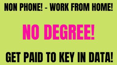 Non Phone Work From Home Job | No Degree | Keying In Data | Legit Data Entry Work From Home Job