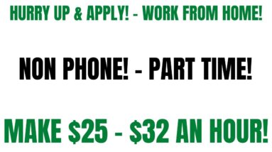 Hurry Up & Apply Work From Home Job |Non Phone |Part Time Remote Job Hiring Now Make $25-$32 An Hour