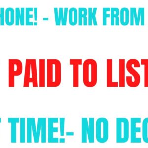 Non Phone | Get Paid To Listen | Part Time Work From Home Job | Online Job Hiring Now 2022 | Remote