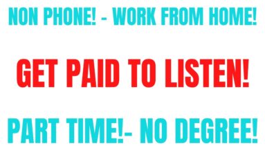 Non Phone | Get Paid To Listen | Part Time Work From Home Job | Online Job Hiring Now 2022 | Remote