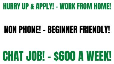 Hurry Up & Apply! Non Phone Work From Home Job | Beginner Friendly Chat Job | $600 A Week | Remote