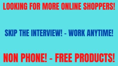 Looking For More Online Shoppers | Skip The Interview | Work Anytime | Non Phone Work From Home Job