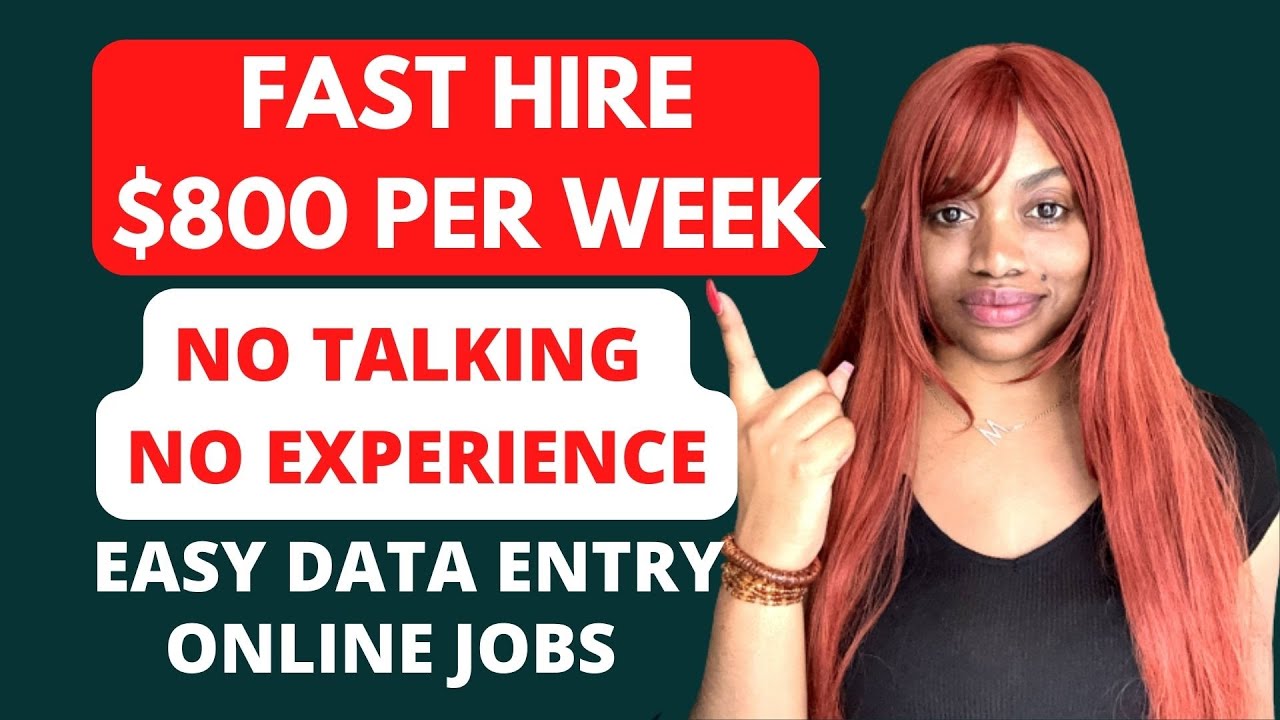 HIRE FAST! RARE $800/WEEK EASY NO PHONE DATA ENTRY I TYPING JOBS I ...