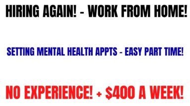 Hiring Again! No Experience Work From Home Job | Setting Mental Health Appts Part Time $400 A Week