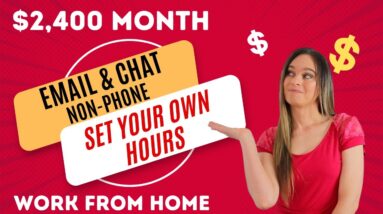 $2,400 Month Responding To Emails & Chats From Home | Flexible Hours - Set Your Own | Entry Level