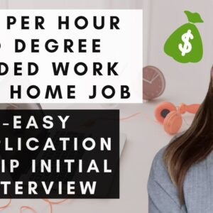 $20 PER HOUR HIRING MULTIPLE PEOPLE TO WORK FROM HOME NO DEGREE NEEDED MINIMAL EXPERIENCE APPLY FAST