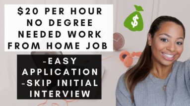 $20 PER HOUR HIRING MULTIPLE PEOPLE TO WORK FROM HOME NO DEGREE NEEDED MINIMAL EXPERIENCE APPLY FAST