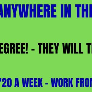Anywhere USA | No Degree | $600-$720 A Week | They Will Train You Work From Home Job | Remote Jobs