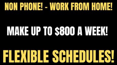 Non Phone Work From Home Job | Make Up To $800 A Week | Flexible Schedule | Online Job Hiring Now