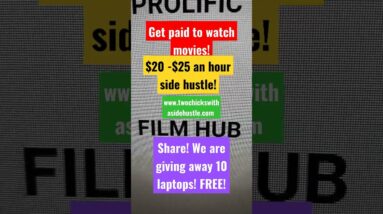 Get Paid To Watch Movies! Anyone Can Do It! $20-$25 An Hour! Side Hustle Cash! Work From Home Job