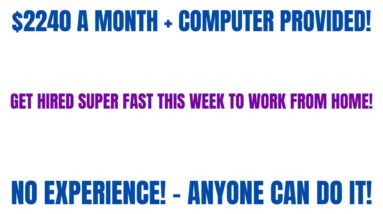 $2240 A Month + Equipment | Get Hired Super Fast This Week | No Experience Work From Home Job