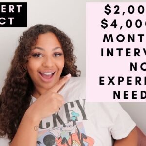 $2,000 TO $4,000 PER MONTH SKIP THE INTERVIEW NO EXPERIENCE NO DEGREE NEEDED REMOTE WORK FROM HOME