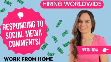 Work From Home Responding To Social Media Comments | Hiring Anywhere In The World!!! | Remote Job
