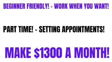 Beginner Friendly! - Work When You Want! Part Time Work From Home Job | Make $1300 A Month