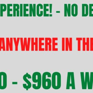 No Experience Work From Home Job | No Degree | Anywhere USA | $800 - $960 A Week