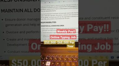 Online Typing Jobs At Home!!! $960-$1,120 Per Week!!! Non Phone Work From Home Jobs| Hiring Now!!