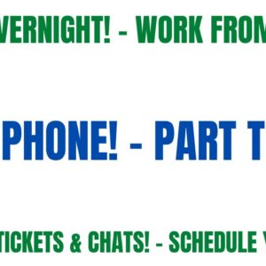 Easy Overnight - Work From Home Job | Non Phone Part Time | Answer Tickets & Chats Schedule Yourself