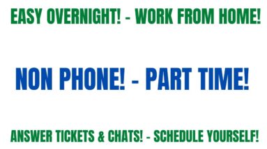 Easy Overnight - Work From Home Job | Non Phone Part Time | Answer Tickets & Chats Schedule Yourself