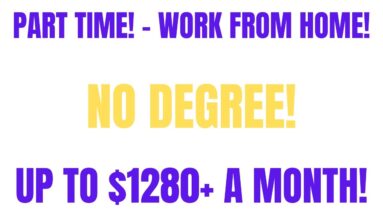 Part Time Work From Home Job | No Degree | Up To $1280+ A Month | Remote Jobs Hiring Now |Online Job